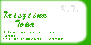 krisztina topa business card